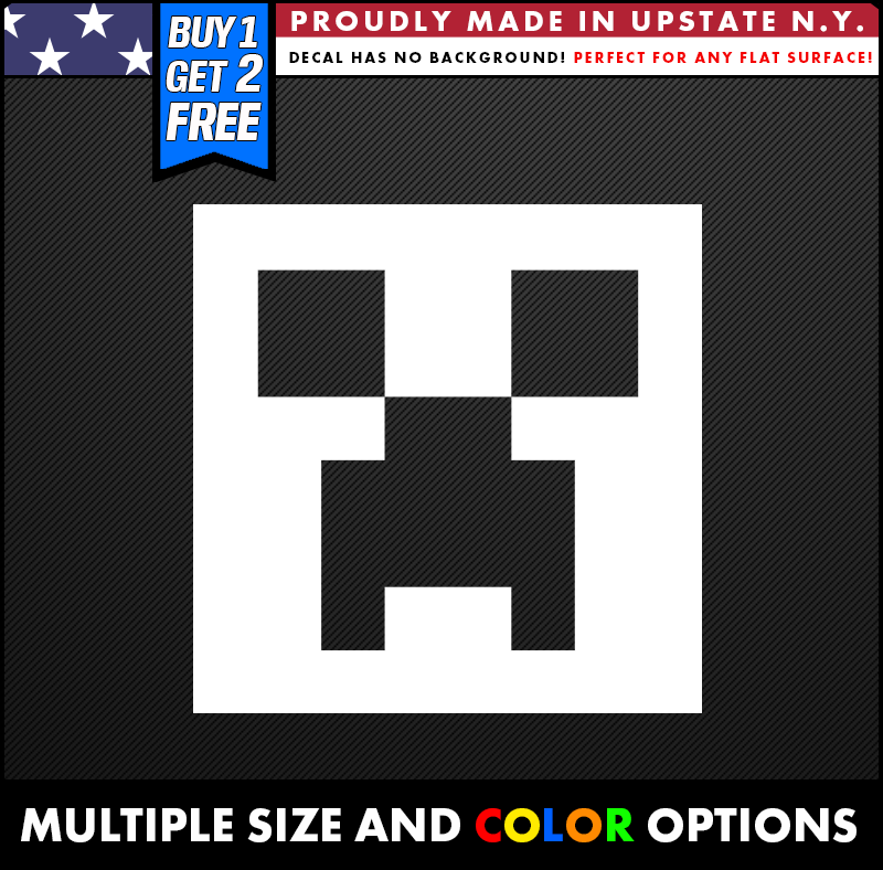 creeper block minecraft video game stickers and vinyl decals