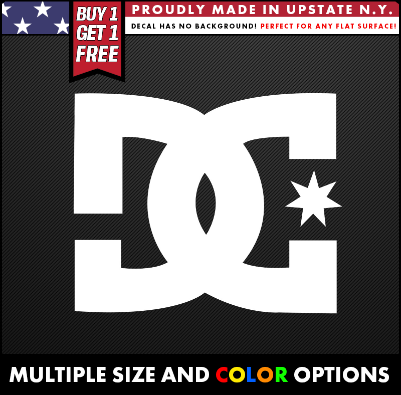 dc shoes logo vinyl decal made from oracal long lasting outdoor vinyl