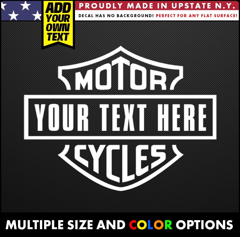 harley davidson custom motorcycles vinyl decal sticker