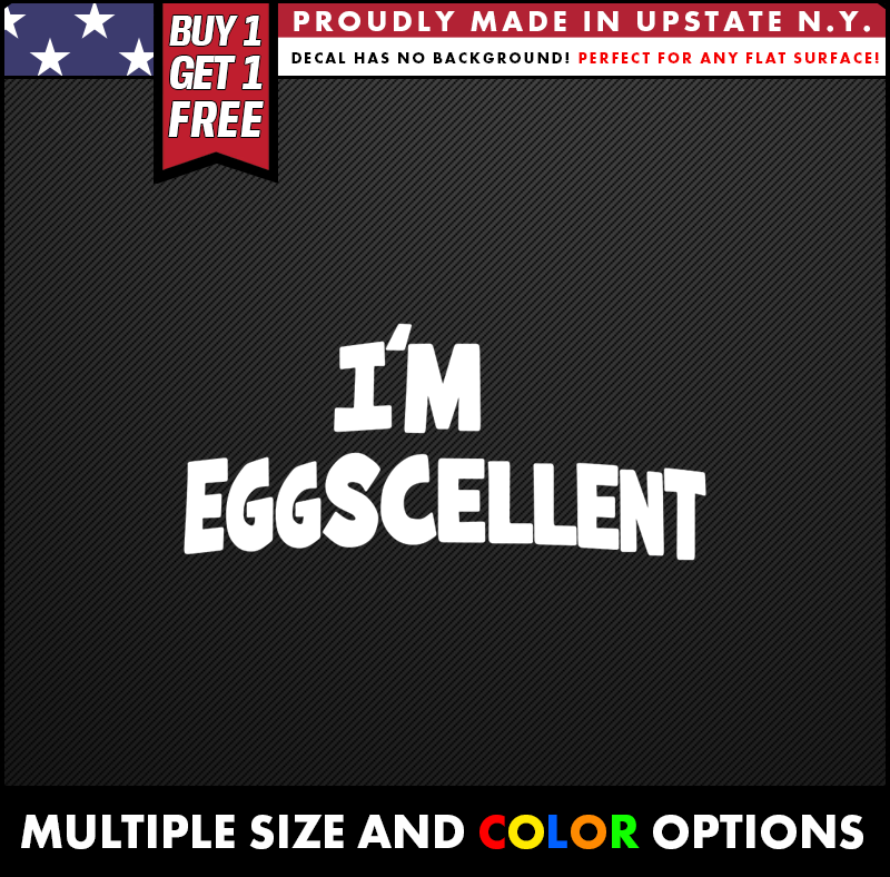 REGULAR SHOW IM EGGSCELLENT VINYL DECAL STICKERS