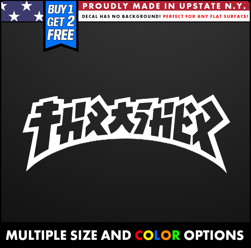 thrasher godzilla anime logo vinyl decal made from oracal long lasting outdoor vinyl