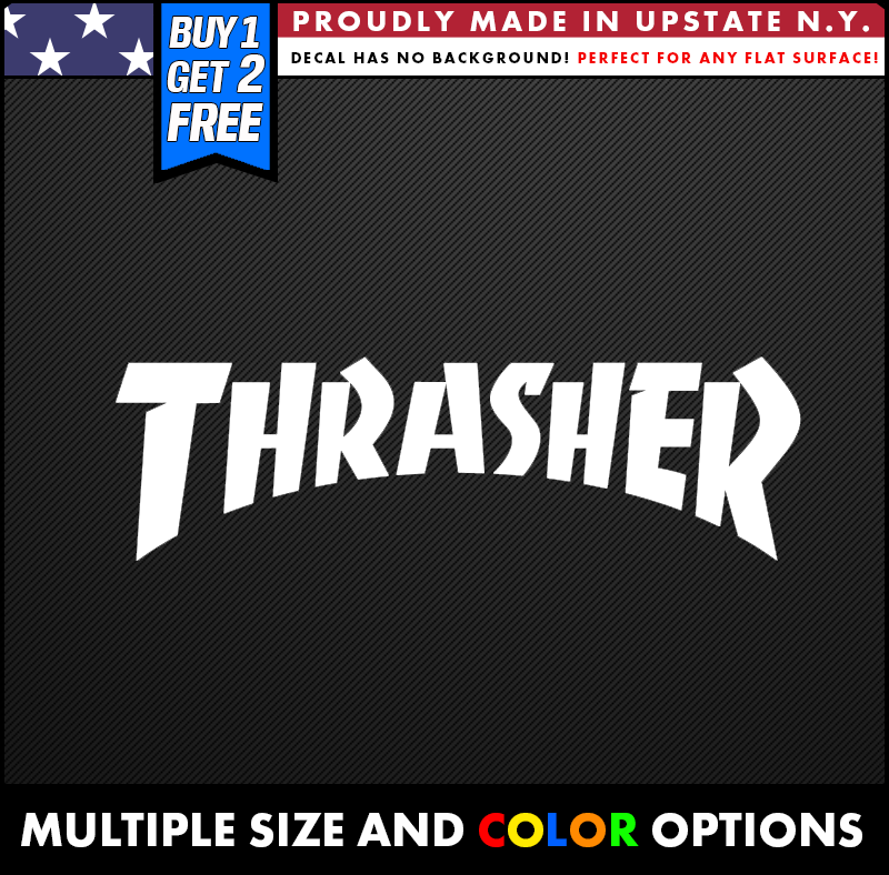 thrasher magazine logo vinyl decal made from oracal long lasting outdoor vinyl