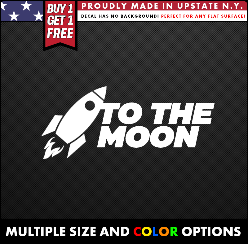 gamestop doge to the moon wallstreetbets vinyl decal made from oracal long lasting outdoor vinyl