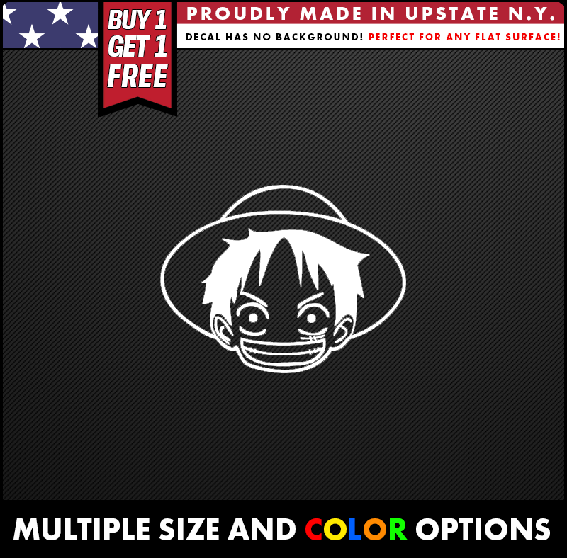 monkey luffy face one piece anime vinyl decal sticker