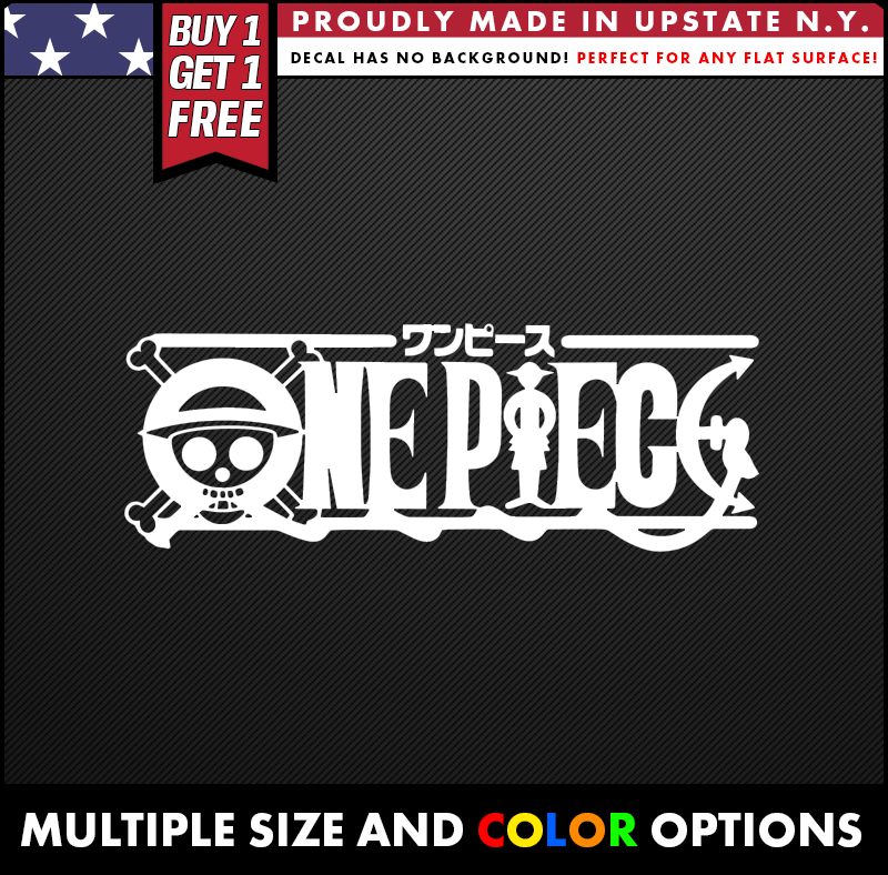 one piece logo anime vinyl decals and stickers