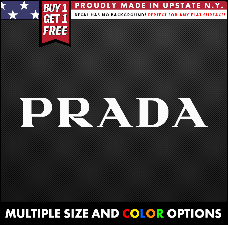 prada logo swish vinyl decal sticker