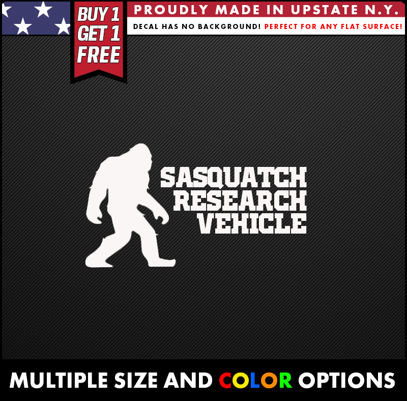 sasquatch stickers bigfoot research vehicle vinyl decal