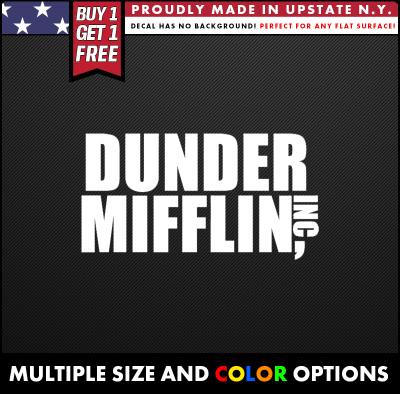 dunder mifflin stickers the office false vinyl decals
