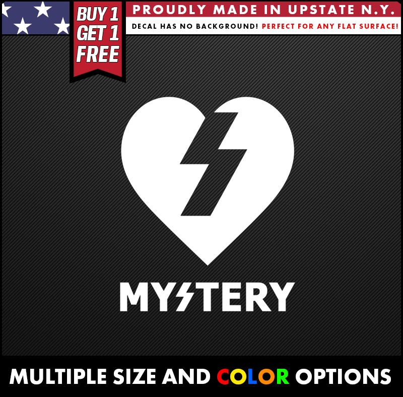 mystery skateboards stickers logo skate bmx vinyl decals
