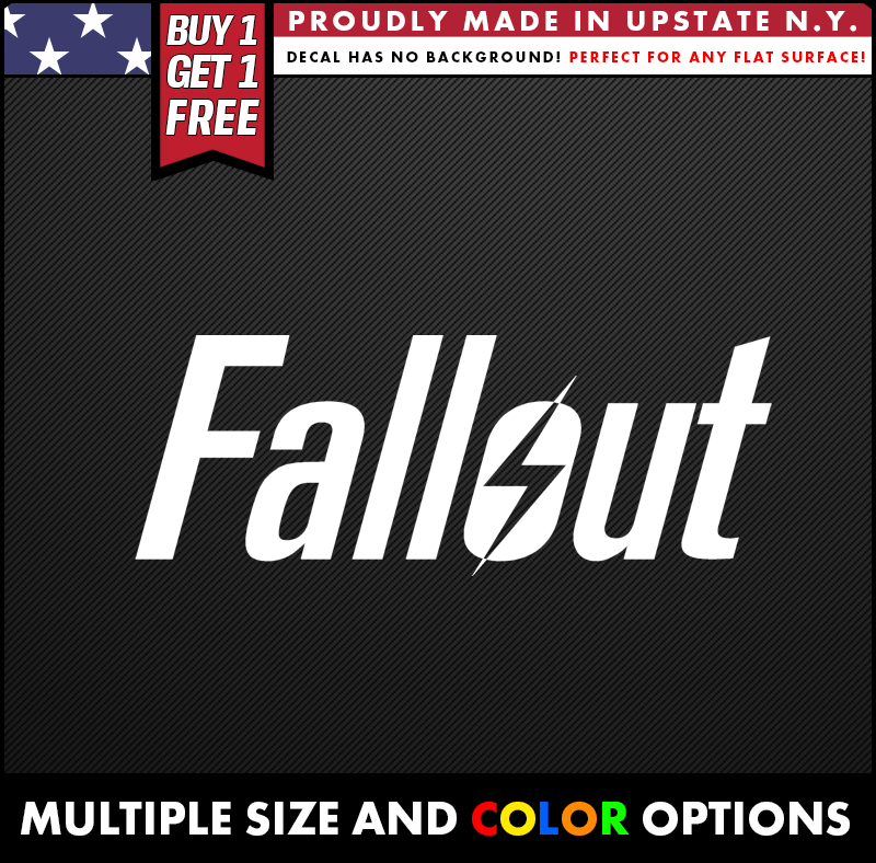 video game stickers fallout bolt logo vinyl decal